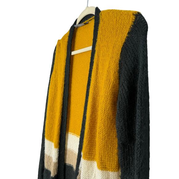 Wooden Ships Anthropologie Colorblock Open Knit Cardigan Women S/M Boho Cozy - Picture 4 of 9